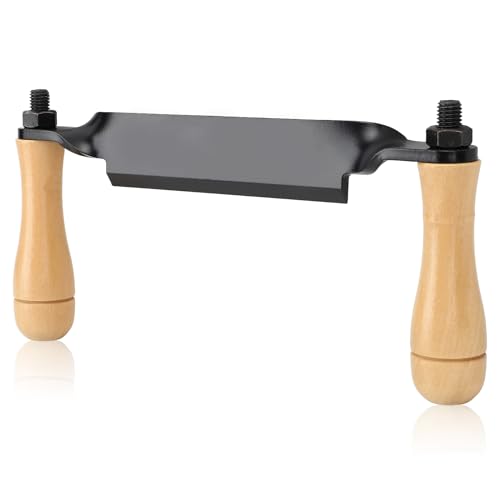 WGFOIP Draw Shave Knife, Draw Shave Tool Debarking Hand Tool Tree Bark Peeler Tool with Wooden Handle for Woodworking (Straight Type)