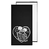 2 Pièce Serviette De Sport Crâne Amour Baiser Serviettes De Toilette Séchage Rapide Draps De Bain Microfibre Serviette De Sauna pour Natation Piscine Plage Cuisine