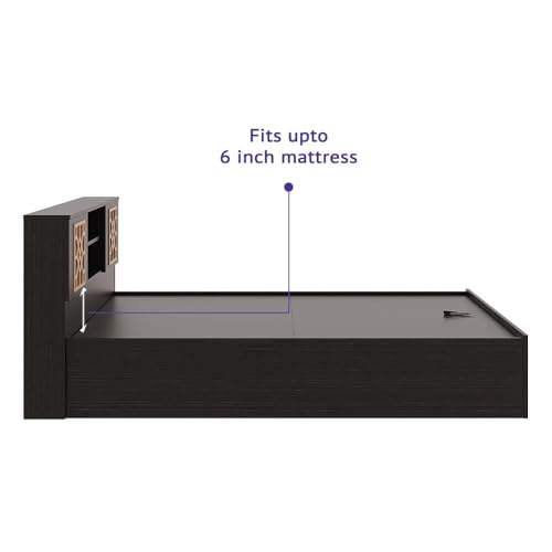 Image of Wakefit Bed | 1 Yr Warranty | Bed Queen Size, Comes with Hydraulic Storage, Noise-Free, Density: 680-750 kg /m, Termite & Borer Resistant, Fits Mattresses Up to 8 inches (Algol 78 x 60 - Wenge)