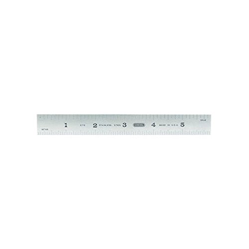 General 676 6" Rigid Steel Rule With 4R Graduations