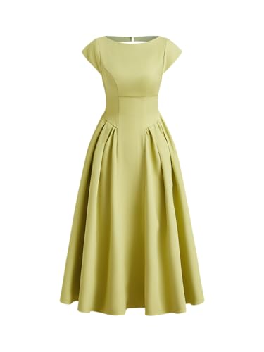 CIDER Wedding Guest Dress Boat Neck Backless Ruffle A Line Maxi Dress Formal Evening Party Elegant Gown