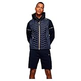 BOSS Herren V Tiberius Regular-Fit Weste mit Daunenfüllung und kontrastfarbenem Logo Dunkelblau XXL