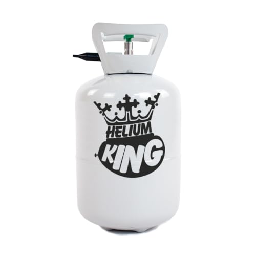 Helium King Disposable Helium Gas Canister - Fills 30 x 9 Inch Latex Balloons or 14 Foil Balloons - Helium Balloon Gas UK Filled Cylinder