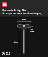 INBUS® T-Griff Schraubendreher 2.5mm, mit HybridTouch – Ansicht 6