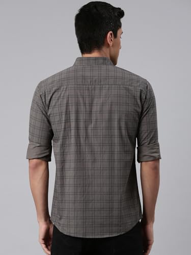 Image of Majestic Man Men's Comfort Slim Fit Pure Cotton Opaque Checked Casual Shirt