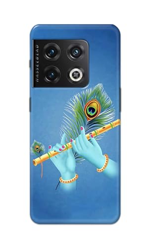 Image of PRINTFIDAA Printed Hard Back Cover Case for OnePlus 10 Pro 5G Back Cover (Flute in Krishna Hands) -112