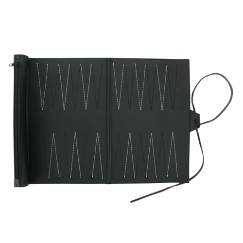 Juego de Backgammon portátil con tablero de cuero PU plegable para viajes en familia 2