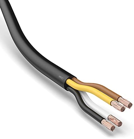 5m przewód samochodowy 2 x 2,5 mm², okrągły kabel 2-żyłowy kabel elektryczny FLRYY do przyczepy samochodowej
