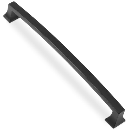 BUKOBYHE 10 Pack 7-1/2 Inch(192mm) Cabinet Pulls Matte Black Kitchen Cabinet Pulls Drawer Pulls Solid Cabinet Hardware
