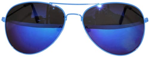 Image of OWL Classic Aviator Style Sunglasses Metal Frame Colored Lens UV 400 Unisex