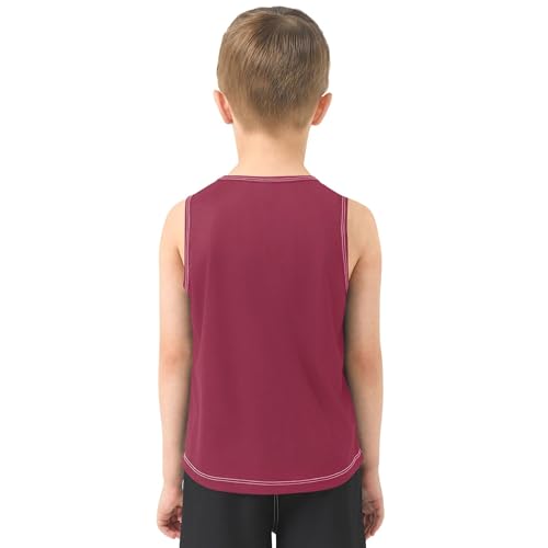 Joisal Toddler Tank Tops Boys Personalized Kids t Shirt Teen Burgundy Athletic Undershirt Youth Muscle Tees 3t3