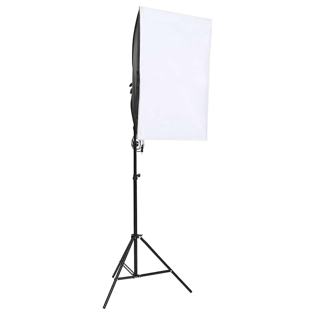 Zestaw do studia fotograficznego z oświetleniem Softbox, 2 statywy, 2 żarówki LED, regulowane tło 300 x 300 cm, torba do noszenia, idealny do portretów, zdjęć produktu, wideo i streamingu
