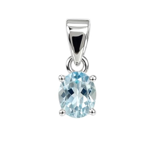 Pendentif topaze bleue argent sterling 925 bijoux pour femmes modernes