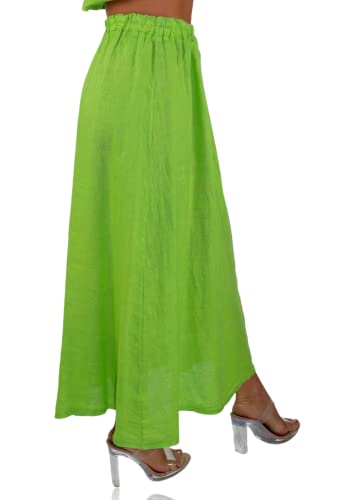 Dare2BStylish Women Boho Pure Linen Maxi Skirt