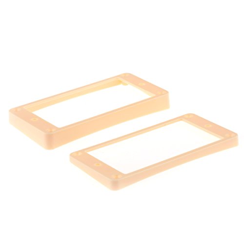 Musiclily Curved Guitar Humbucker Pickup Mounting Rings,Cream(2 sets)