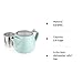 Tealyra - Pluto Porcelain Small Teapot Turquoise - 18.2-ounce (1-2 cups) - Matte Finish - Stainless Steel Lid and Extra-Fine Infuser To Brew Loose Leaf Tea - 540ml