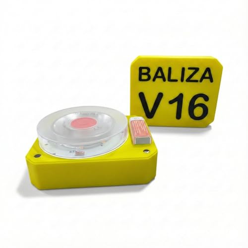 MPZONLINE Estuche para protección de Baliza V16 | Funda para V16 | Caja protectora para Baliza (no incluye Baliza) (Amarillo)