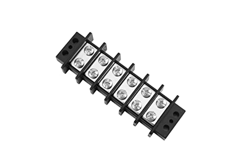 Gloso Tbe Double Row Stainless Terminal Blocks, Marine Grade, 4-14 Awg Cu, 75A/600V - 1 Pack, 6 Poles #TOP17