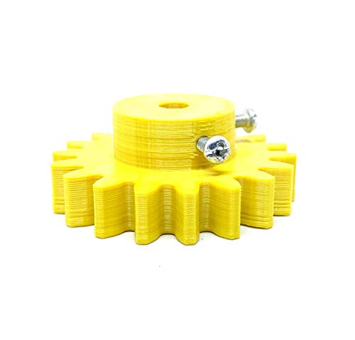 Image of INVENTO 4pcs 3D Printed Plastic Spur Gear 18 Teeth, 50mm dia, 10mm Width, 6mm hole for DIY Projects