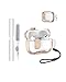 toergy Hülle für Apple AirPods Pro 3 / Pro3 Earbuds, weiche TPU+PC Clear Cover,mit Bracket Funktion,wasserdicht,stoßdi... zu tragen,mit Lanyard & Schlüsselanhänger & Reinigungskit,Rose Gold
