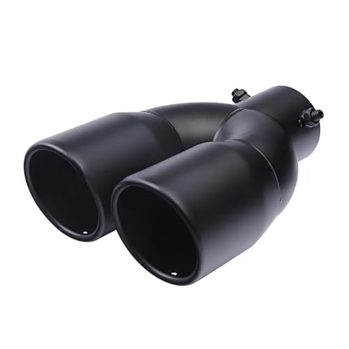 Embout pot d'échappement double en acier inoxydable noir pour look sportif premium