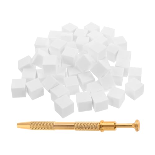 PENIKOKO 50個ネイルアートスポンジ ブラシ付き 多機能 ネイルポリッシュブラシ エアブラシステンシル 交換用スポンジブロック ミニ 肌に優しい素材 美容ケア