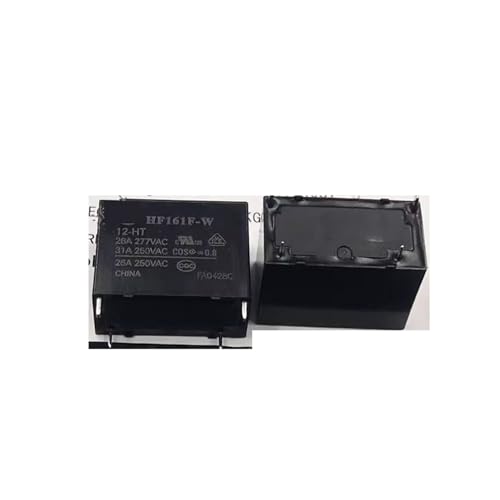 Relais HF161F-W-12-HT de 31A à 4 broches pour circuits imprimés, lot de 5 pièces