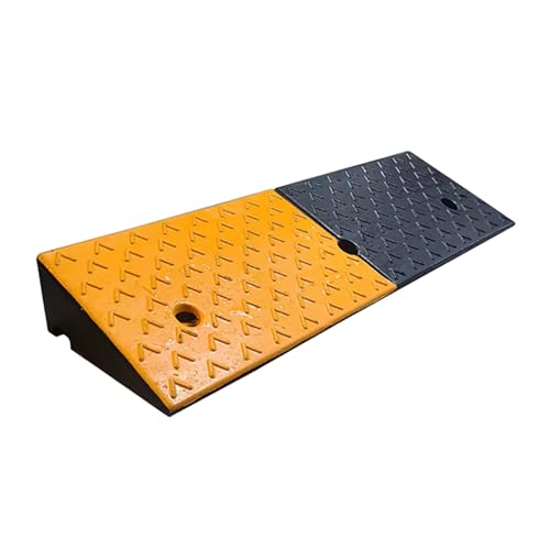 Rampa portátil de caucho resistente con estructura estable 1.6 pulg alto miniatura 1