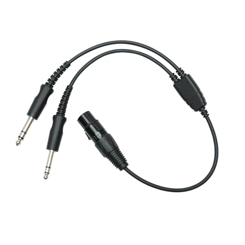 Image of Aviation Headset Adapter for Bose A20 Airbus XLR5 to GA Dual Plugs