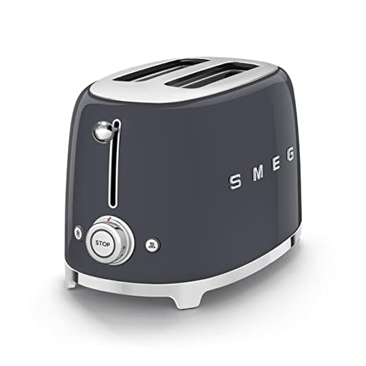 SMEG SMEG BHT - tostadora compacta (36,6 x 24,8 x 22,4 cm), color gris