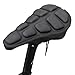 Mountain for Bike Saddle Cover – Thick for EVA Gel Seat Pad with Breathable Center Grooves, Anti-Slip Base, and High-Elastic Shock Absorption for Cycling Comfort (26 x 16 cm, Black, Pack)