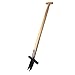 Produktbild 4betterdays.com NATURlich leben! Ampferstecher/Ampfergabel/Unkrautstecher - mit ergonomischem T-Stiel aus Eschenholz - mit Tritt - Stielllänge: 90 cm, Gewicht: 1 kg - Handgeschmiedet in Deutschland
