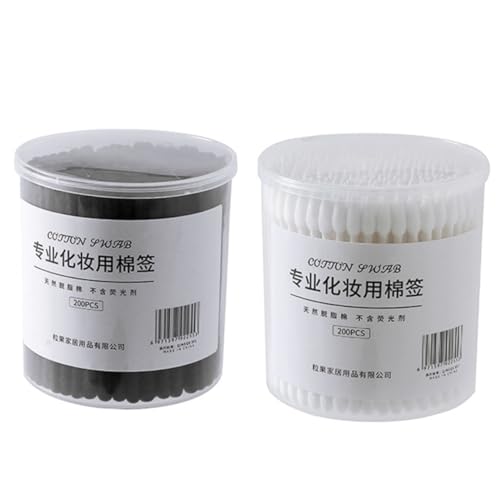 Baluue Cotton Swabs 400pcs Double-ended for Ears Makeup and Cleaning Easy to Use