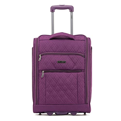 Flight Knight 55x40x20cm Ryanair Maximum Size Carry On Priority Hand Luggage Case Approved & Tested - 2 Wheels - Ultra Lightweight Durable Soft Case Textile Cabin Suitcase