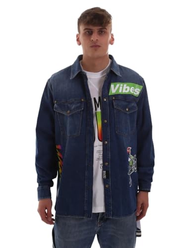 Versace jeans B1GVB69VAPU5Y904 Camisa Hombre Azul M
