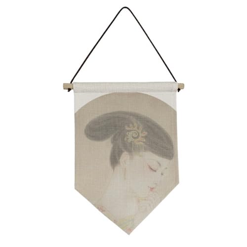 Drapeau chinois en toile à motif traditionnel et suspension style épingle