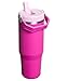 STANLEY IceFlow 2.0 Flip Straw Tumbler with Handle 30 oz | Twist On Lid and Flip Up Straw | Leak Resistant Water Bottle | Insulated Stainless Steel | BPA-Free | Violet Blossom