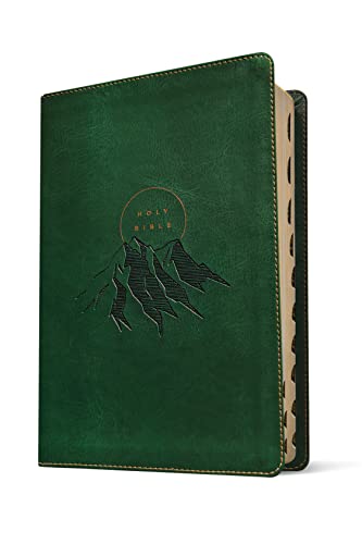 Image of NLT Personal Size Giant Print Bible, Filament Enabled (LeatherLike, Evergreen Mountain , Indexed, Red Letter)