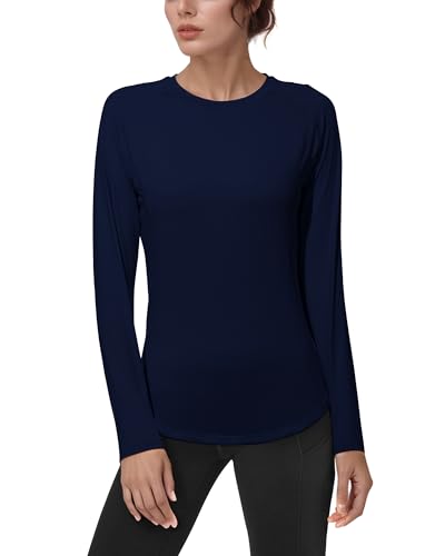 Womens Long Sleeve Rash Guard Shirts,UV Sun Protection Shirts UPF 50+ for Workout Swimming