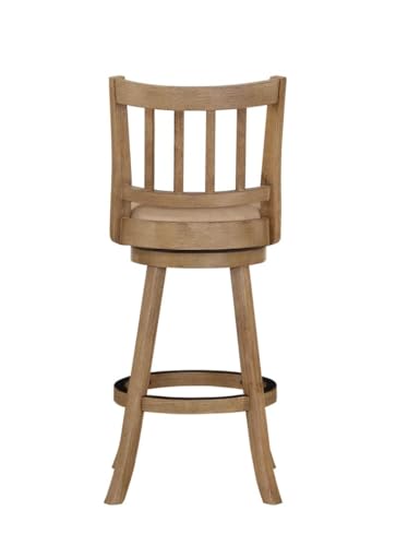 Butaco giratorio Boraam Sheldon en tono Seaside Ash, altura barra, estructura de madera de caucho y tapizado en lino miniatura 5