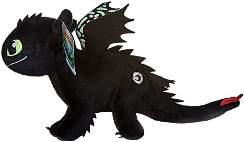 Toothless Night Fury 16'' Soft Toy How to Tran Your Dragon 3 Black Plush Original Dragons Glow in The Dark