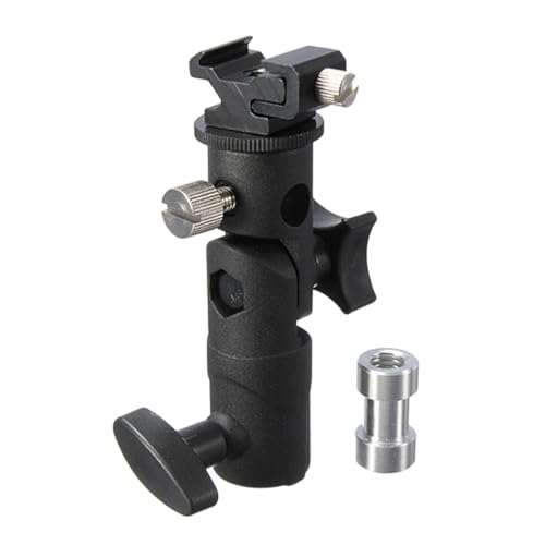 Housoutil Adjustable Light Stand Adapter Flash Lights Bracket Photography Accessory Flashlight Bracket