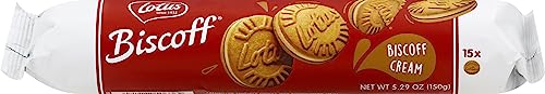 Lotus Biscoff Sandwich Cookies, Biscoff Cream, 15 Cookies per pack, 5.29 Ounce (Pack of 1)