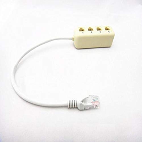 Gimax Turn RJ45 RJ11 turn four branch box network telephone adapter One of four - (Color: 30pcs a pack)