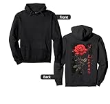 Rose Backprint Pullover Hoodie