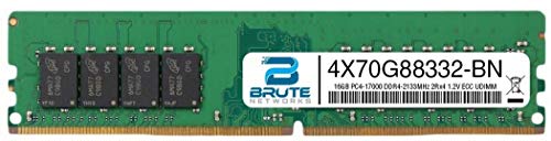 Brute Networks 4X70G88332-BN - 16GB PC4-17000 DDR4-2133Mhz 2RX8 1.2v ECC UDIMM (OEM PN # 4X70G88332)