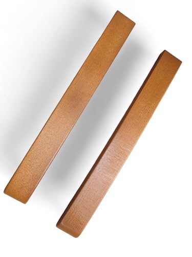Gartenliege Liege 2x Ersatzarmlehnen in Braun, Grau oder Natur HOLZ massiv Armlehne für Saunaliege passend für alle Liegen aus ALDI, Lidl, Norma sortiment Polyrattan Sonnenliege Rollliege Neu (Braun)