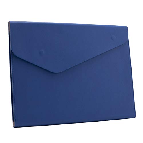 Enyuwlcm PU Leather A4 File Folder Document Holder Waterproof Portfolio Envelope Folder Case with Invisible Magnetic Closure (Blue) by enyuwlcm - Used condition - CA$8.66