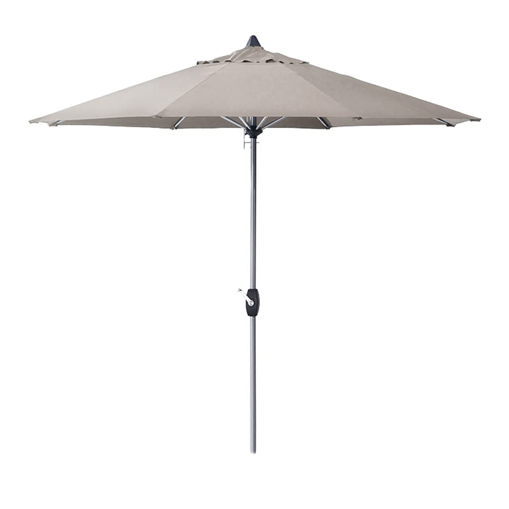 WDSOPK Outdoor Umbrella,250cm Sun Protection Waterproof Aluminium Pole Parasol with Crank,Garden for Patio Beach Pool Umbrellas(Beige-A)