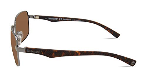 Image of Timberland mens Tba9263 Rectangular Polarized Rectangular Sunglasses